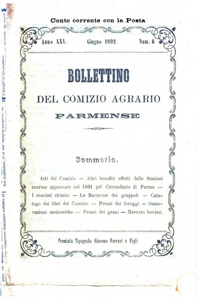 Bollettino del Comizio agrario parmense