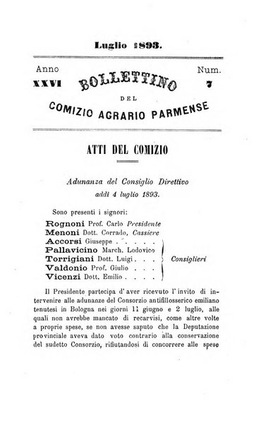 Bollettino del Comizio agrario parmense