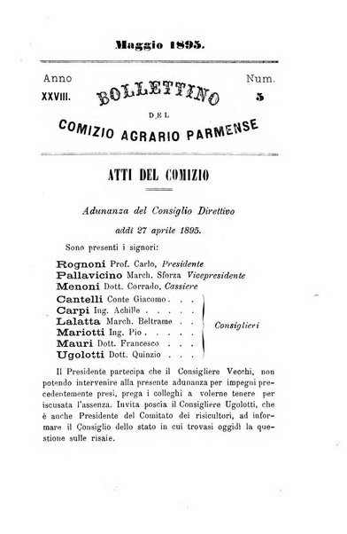 Bollettino del Comizio agrario parmense