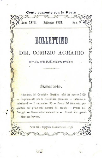 Bollettino del Comizio agrario parmense