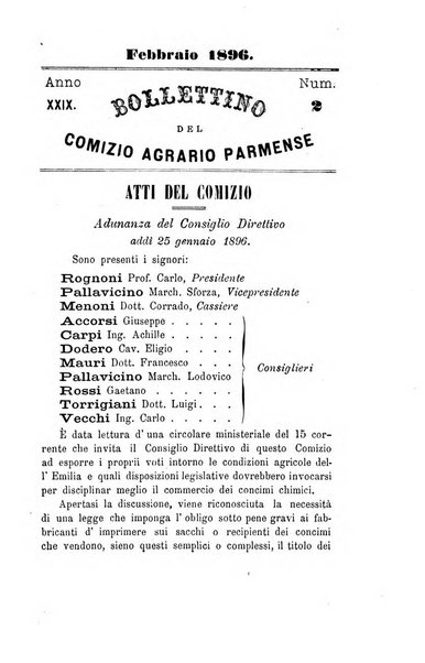 Bollettino del Comizio agrario parmense