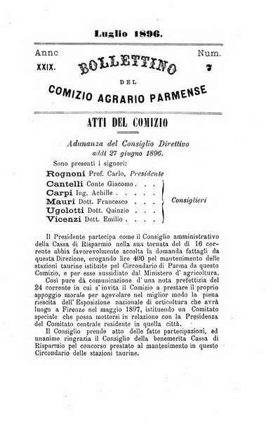 Bollettino del Comizio agrario parmense