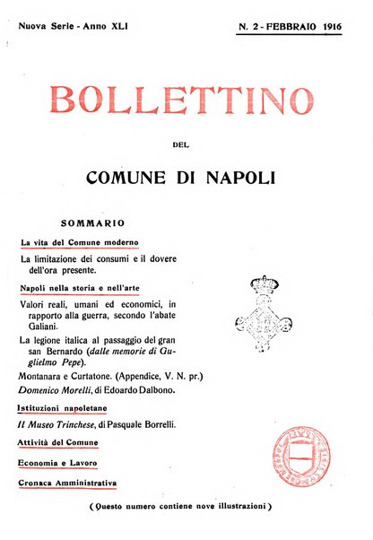 Bollettino del Comune di Napoli rassegna illustrata di storia, arte, topografia e statistica napoletana