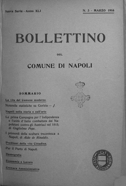 Bollettino del Comune di Napoli rassegna illustrata di storia, arte, topografia e statistica napoletana