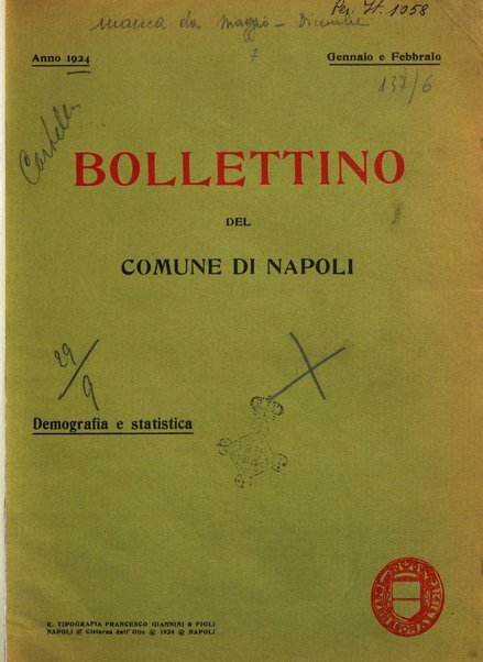 Bollettino del Comune di Napoli rassegna illustrata di storia, arte, topografia e statistica napoletana