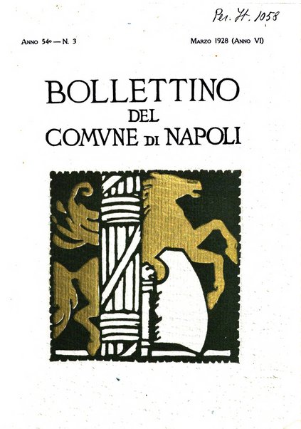 Bollettino del Comune di Napoli rassegna illustrata di storia, arte, topografia e statistica napoletana