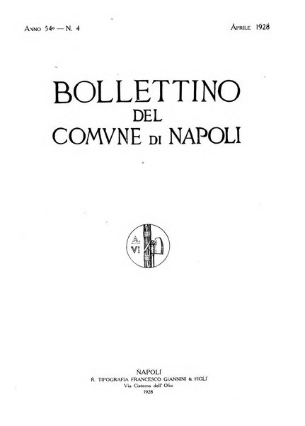Bollettino del Comune di Napoli rassegna illustrata di storia, arte, topografia e statistica napoletana