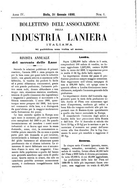 Bollettino dell'Associazione della industria laniera italiana