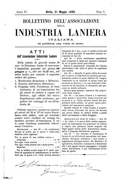 Bollettino dell'Associazione della industria laniera italiana