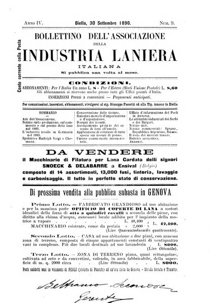 Bollettino dell'Associazione della industria laniera italiana