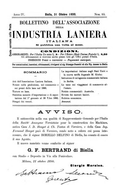 Bollettino dell'Associazione della industria laniera italiana