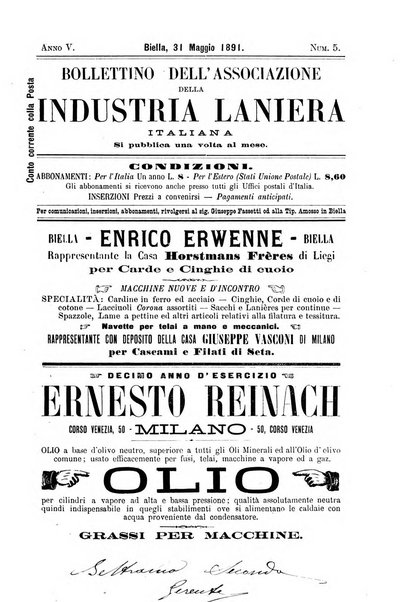 Bollettino dell'Associazione della industria laniera italiana