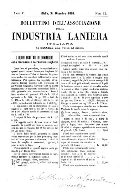 Bollettino dell'Associazione della industria laniera italiana