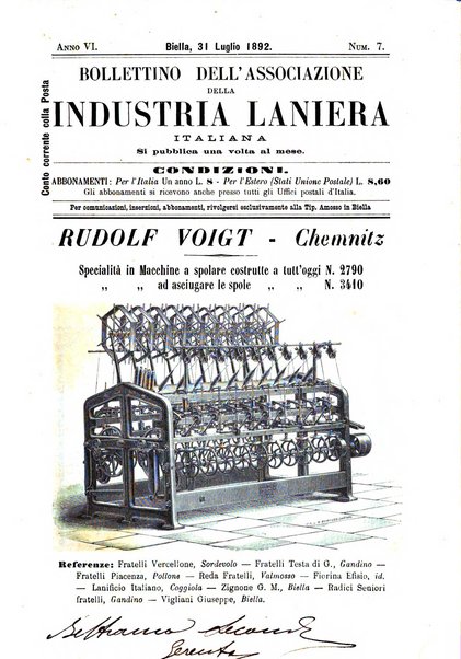 Bollettino dell'Associazione della industria laniera italiana