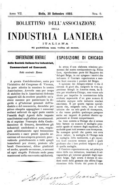 Bollettino dell'Associazione della industria laniera italiana