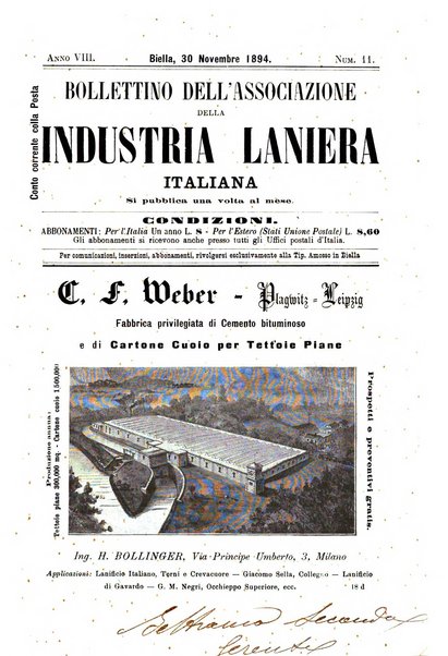 Bollettino dell'Associazione della industria laniera italiana