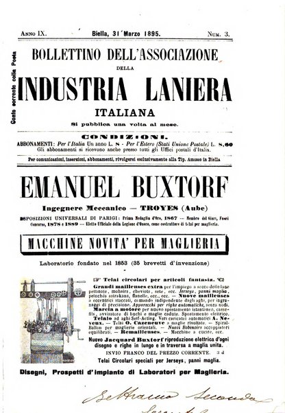 Bollettino dell'Associazione della industria laniera italiana