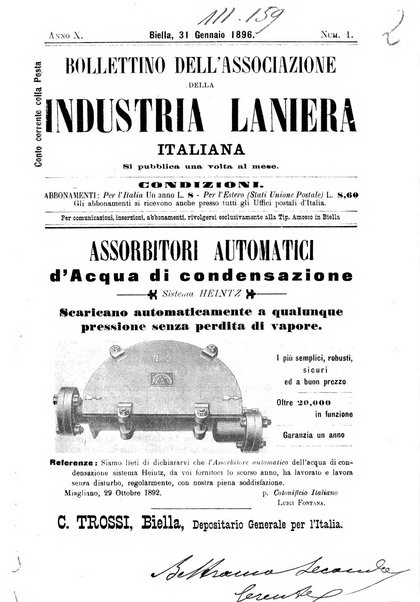 Bollettino dell'Associazione della industria laniera italiana