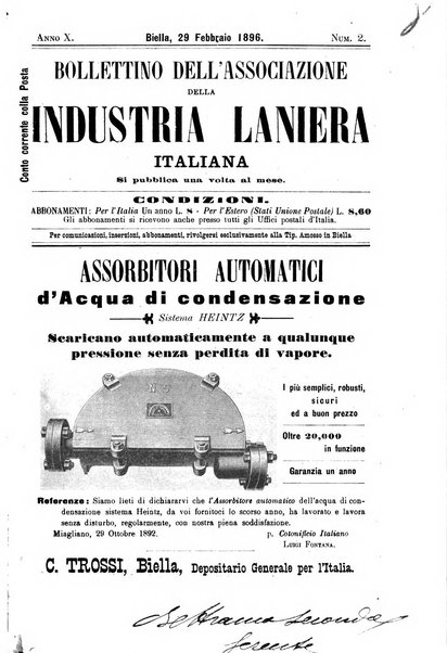 Bollettino dell'Associazione della industria laniera italiana