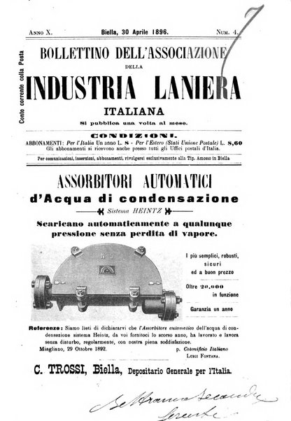 Bollettino dell'Associazione della industria laniera italiana