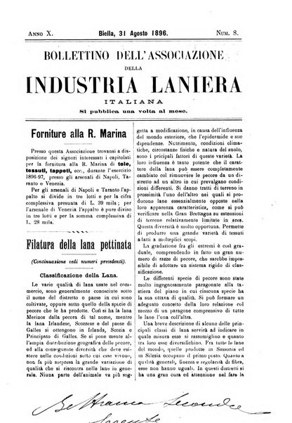 Bollettino dell'Associazione della industria laniera italiana