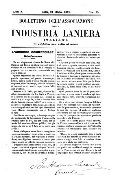 Bollettino dell'Associazione della industria laniera italiana