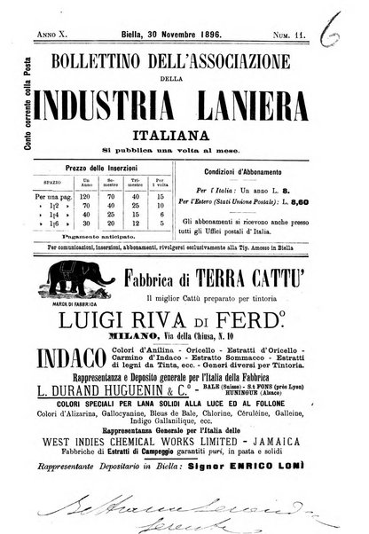 Bollettino dell'Associazione della industria laniera italiana