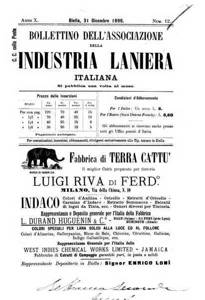 Bollettino dell'Associazione della industria laniera italiana