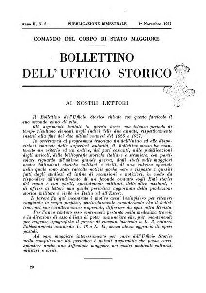 Bollettino dell'Ufficio storico