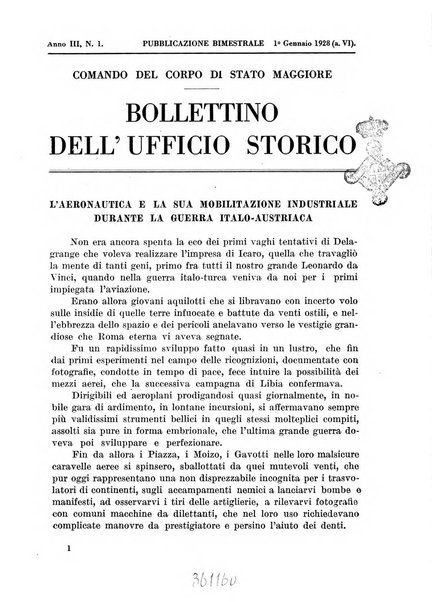 Bollettino dell'Ufficio storico