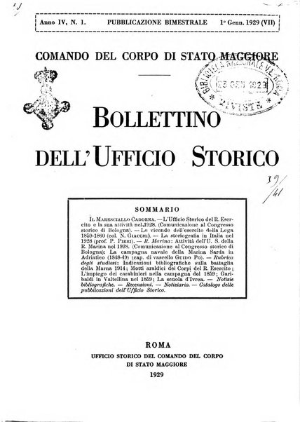 Bollettino dell'Ufficio storico