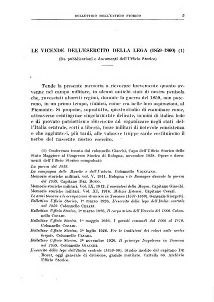 Bollettino dell'Ufficio storico