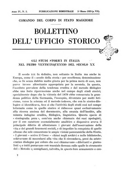 Bollettino dell'Ufficio storico