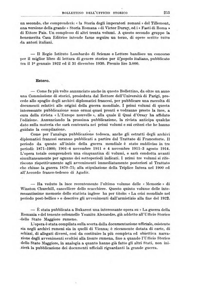 Bollettino dell'Ufficio storico