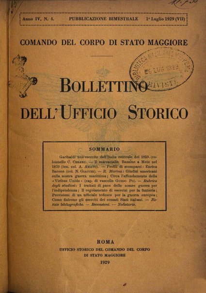 Bollettino dell'Ufficio storico