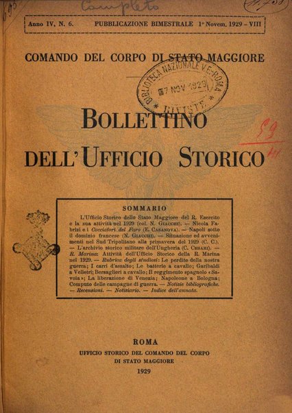 Bollettino dell'Ufficio storico