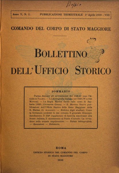 Bollettino dell'Ufficio storico