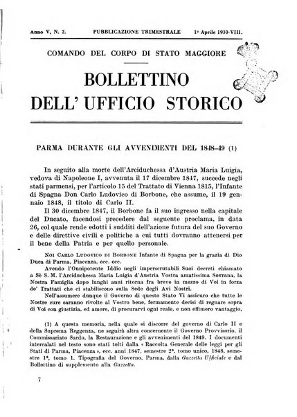 Bollettino dell'Ufficio storico