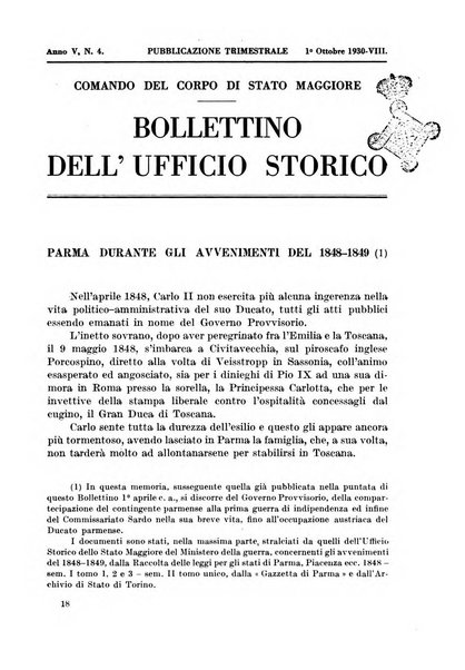 Bollettino dell'Ufficio storico