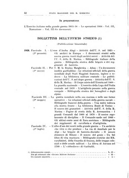 Bollettino dell'Ufficio storico