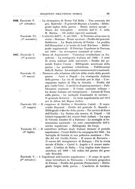 Bollettino dell'Ufficio storico