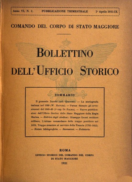 Bollettino dell'Ufficio storico