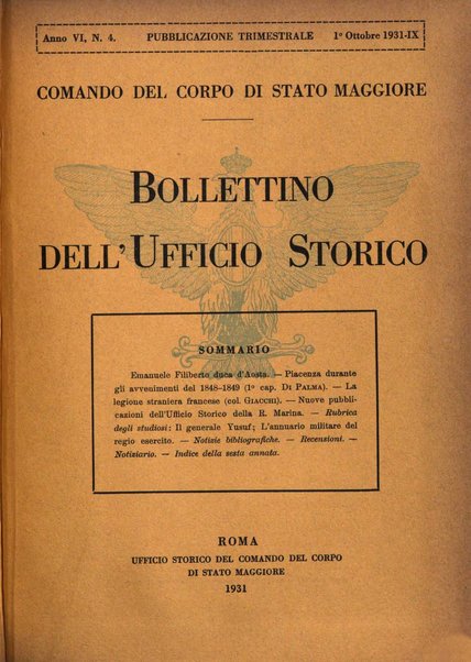 Bollettino dell'Ufficio storico