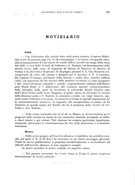 Bollettino dell'Ufficio storico