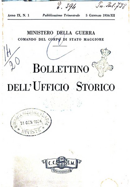 Bollettino dell'Ufficio storico