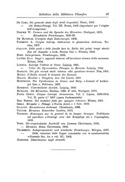 Bollettino della Biblioteca filosofica