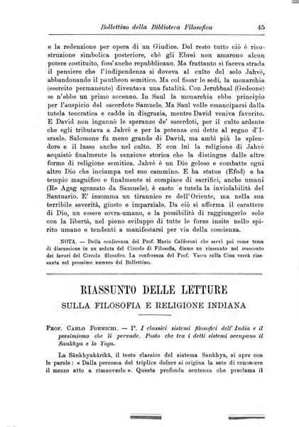 Bollettino della Biblioteca filosofica