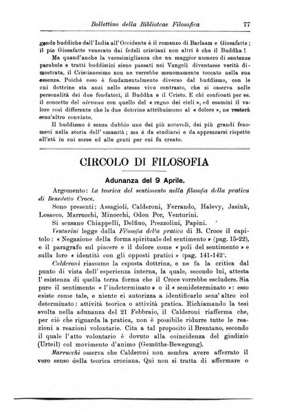 Bollettino della Biblioteca filosofica