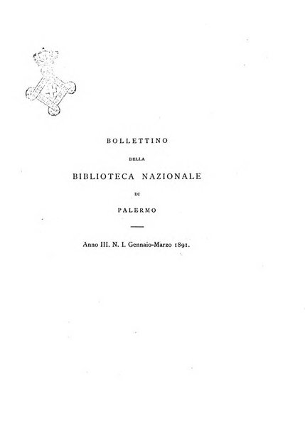 Bollettino della Biblioteca nazionale di Palermo