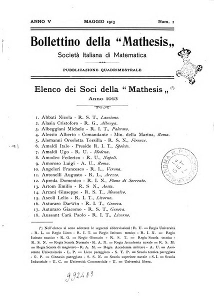 Bollettino della Mathesis